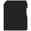 sengebord med LED-lys 50x40x45 cm sort