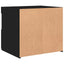 sengebord med LED-lys 50x40x45 cm sort