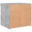 sengebord med LED-lys 50x40x45 cm betongrå