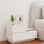 sengebord med LED-lys 70x36x40,5 cm hvid