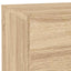 sengebord med LED-lys 70x36x40,5 cm sonoma-eg