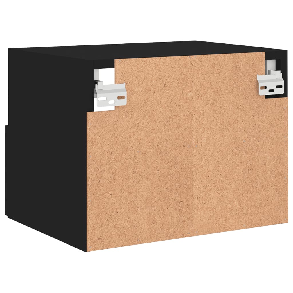 væghængte tv-borde 2 stk. 40x30x30 cm konstrueret træ sort