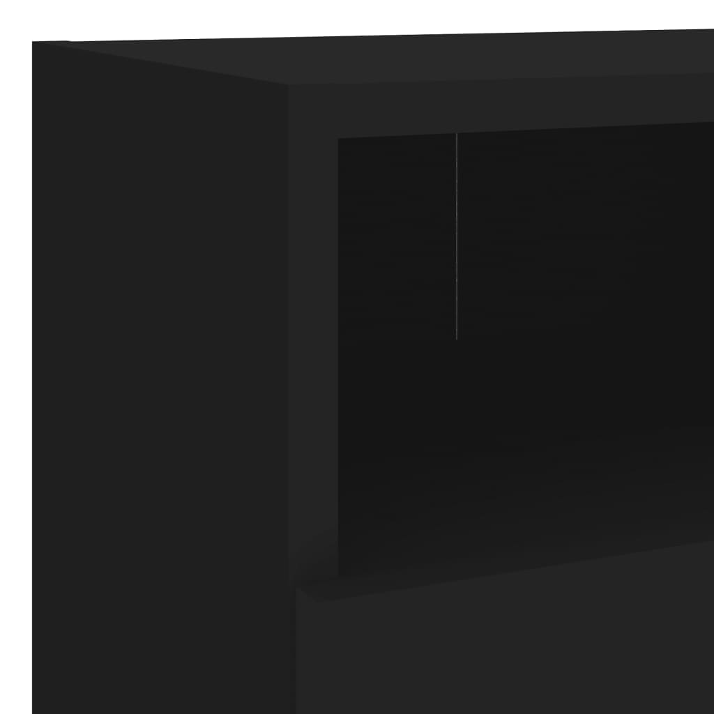 væghængte tv-borde 2 stk. 40x30x30 cm konstrueret træ sort