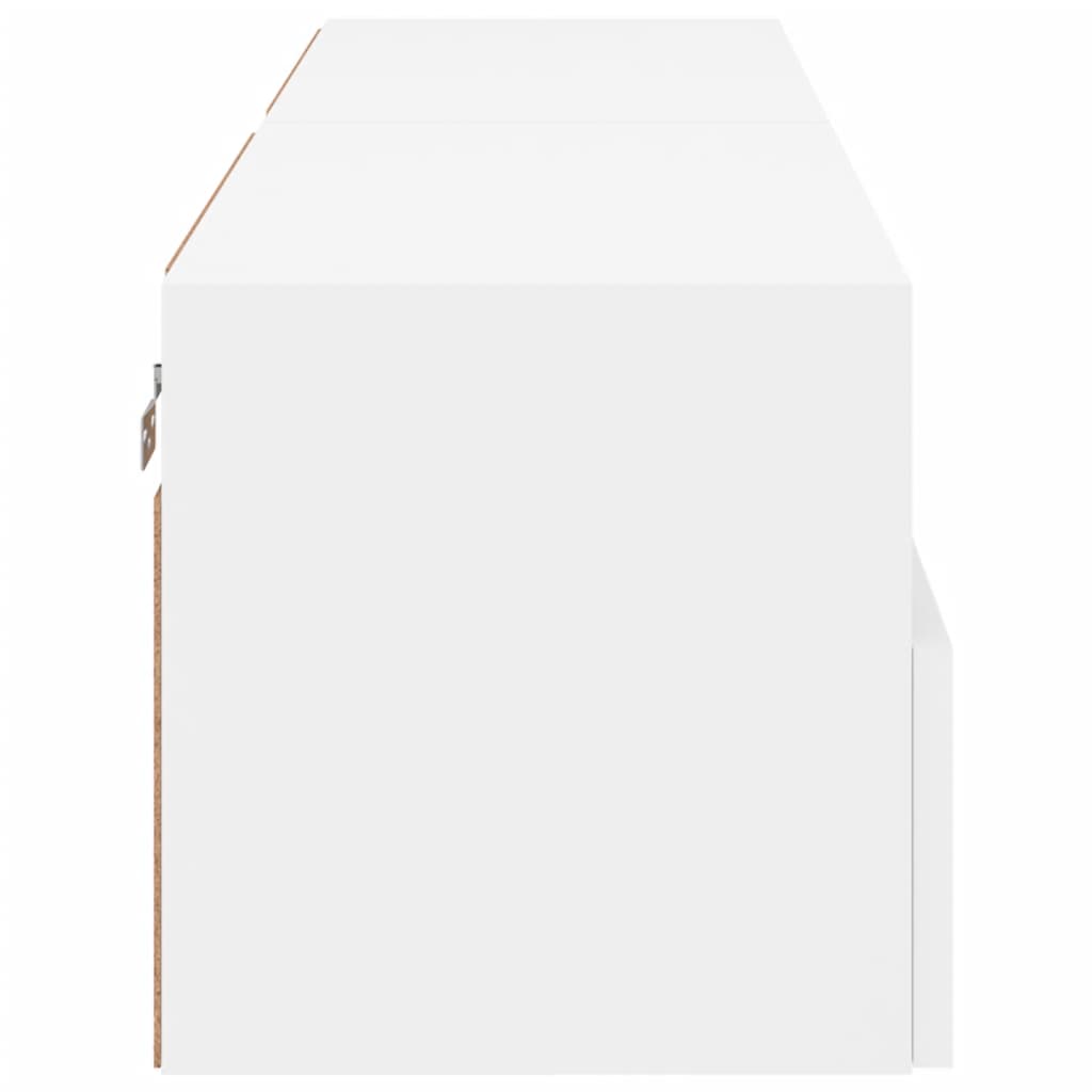 væghængte tv-borde 2 stk. 60x30x30 cm konstrueret træ hvid