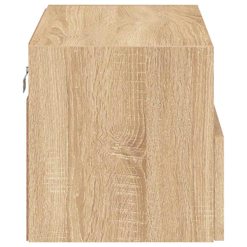 væghængt tv-bord 60x30x30 cm konstrueret træ sonoma-eg