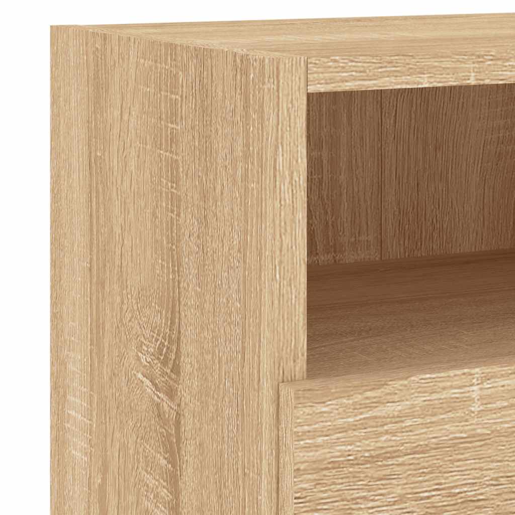 væghængt tv-bord 60x30x30 cm konstrueret træ sonoma-eg