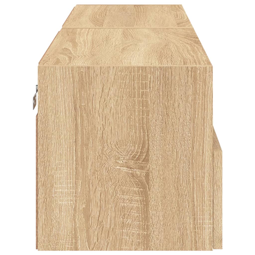 væghængte tv-borde 2 stk. 60x30x30 cm konstrueret træ sonoma-eg
