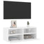 væghængt tv-bord 80x30x30 cm konstrueret træ hvid