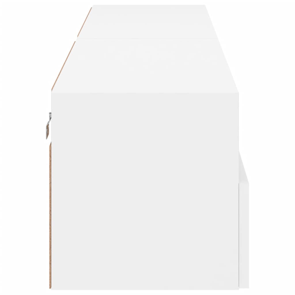 væghængte tv-borde 2 stk. 80x30x30 cm konstrueret træ hvid
