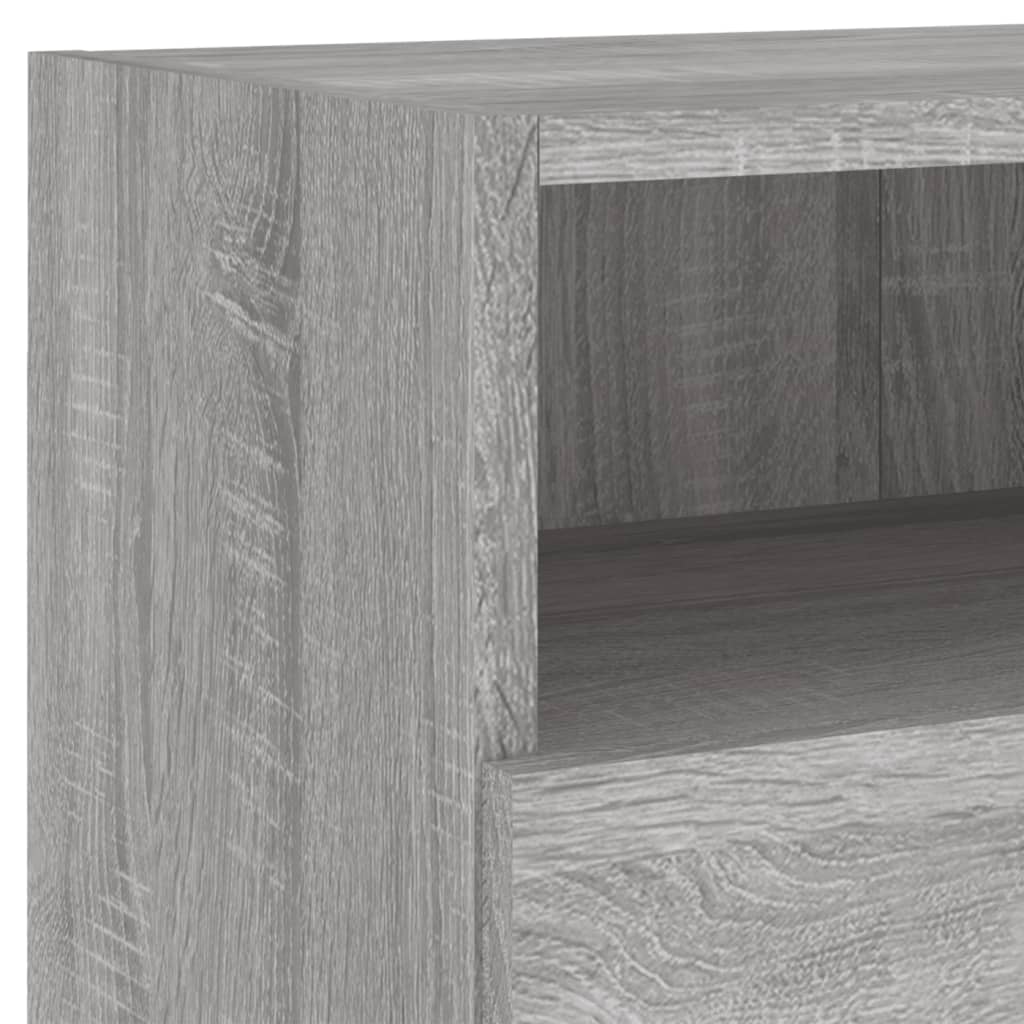 tv-borde 2 stk. til væg 80x30x30 cm konstrueret træ grå sonoma