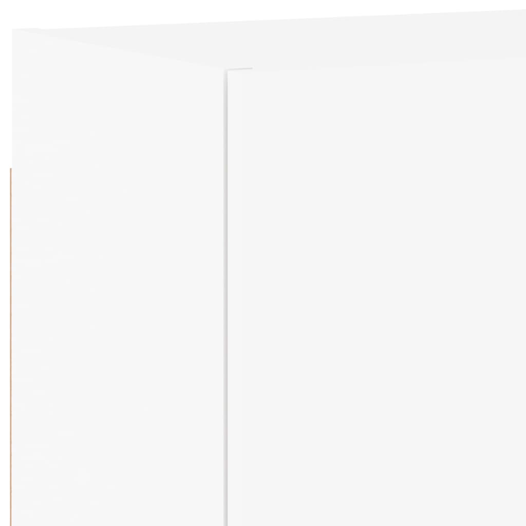væghængt tv-bord 40,5x30x40 cm konstrueret træ hvid