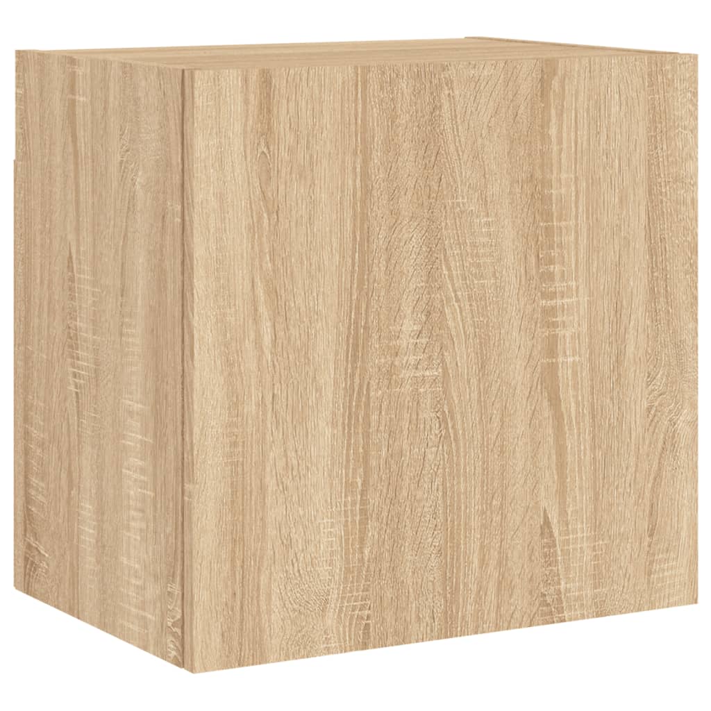væghængt tv-bord 40,5x30x40 cm konstrueret træ sonoma-eg