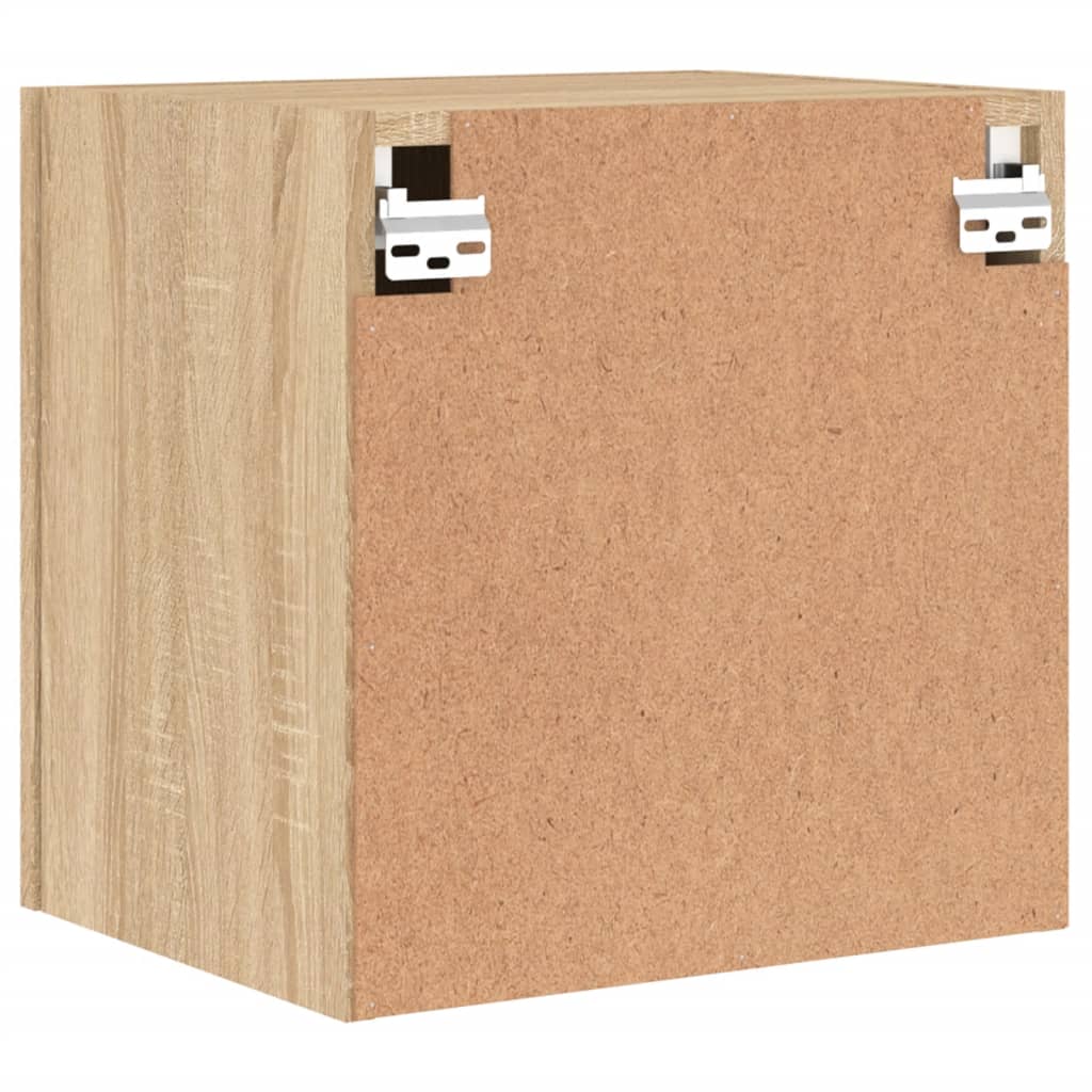 væghængt tv-bord 40,5x30x40 cm konstrueret træ sonoma-eg
