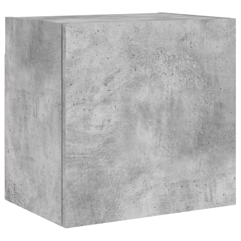 væghængt tv-bord 40,5x30x40 cm konstrueret træ betongrå