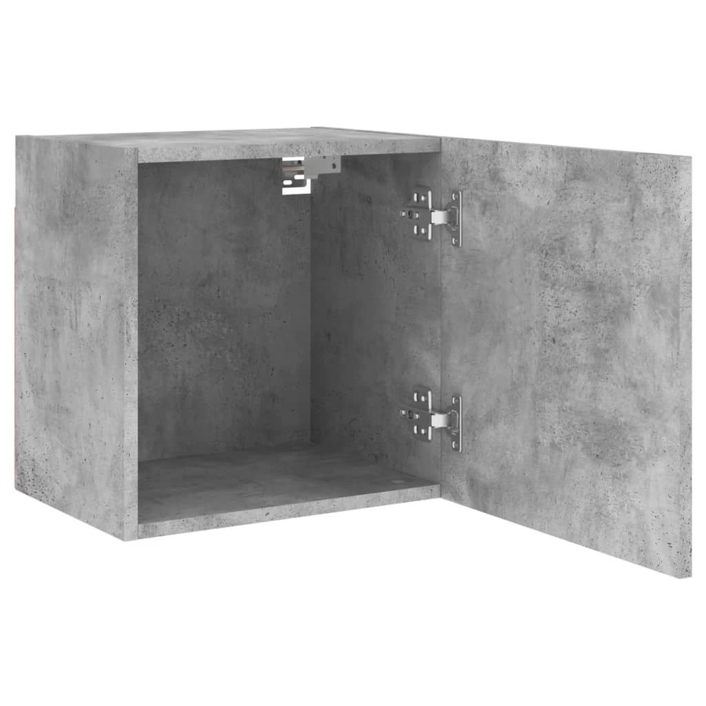 væghængt tv-bord 40,5x30x40 cm konstrueret træ betongrå