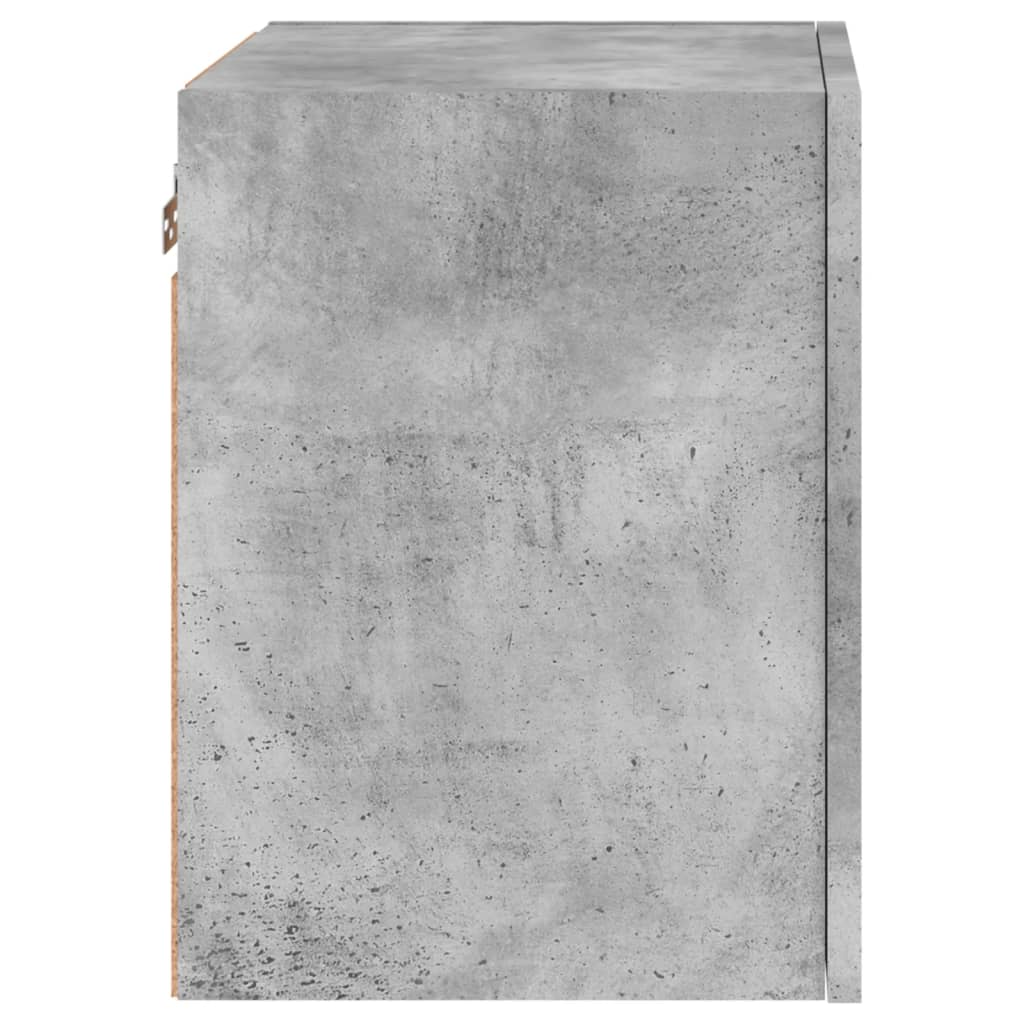 væghængt tv-bord 40,5x30x40 cm konstrueret træ betongrå