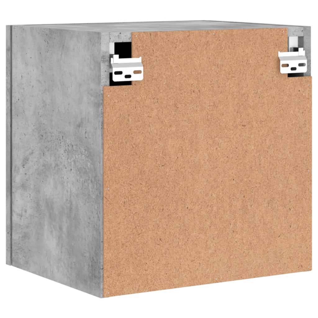 væghængt tv-bord 40,5x30x40 cm konstrueret træ betongrå