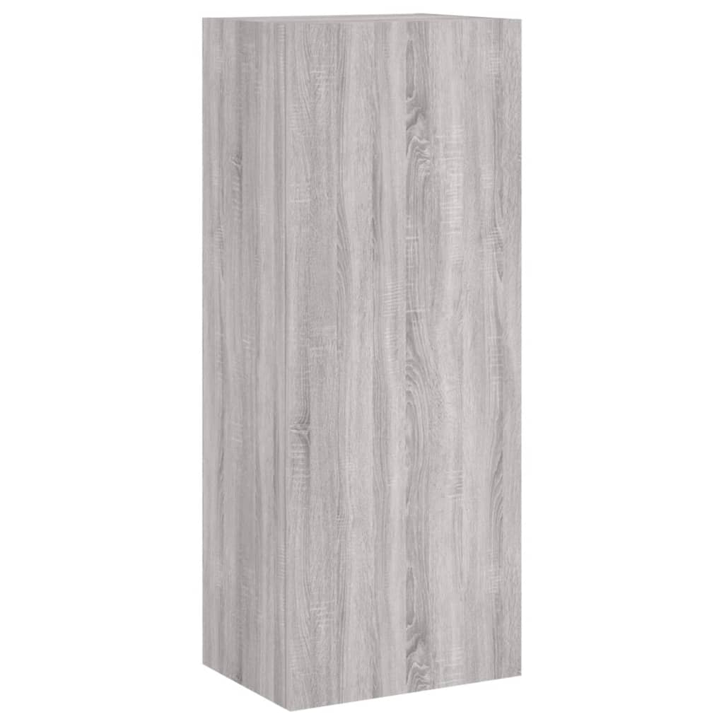 væghængt tv-bord 40,5x30x102 cm konstrueret træ grå sonoma-eg