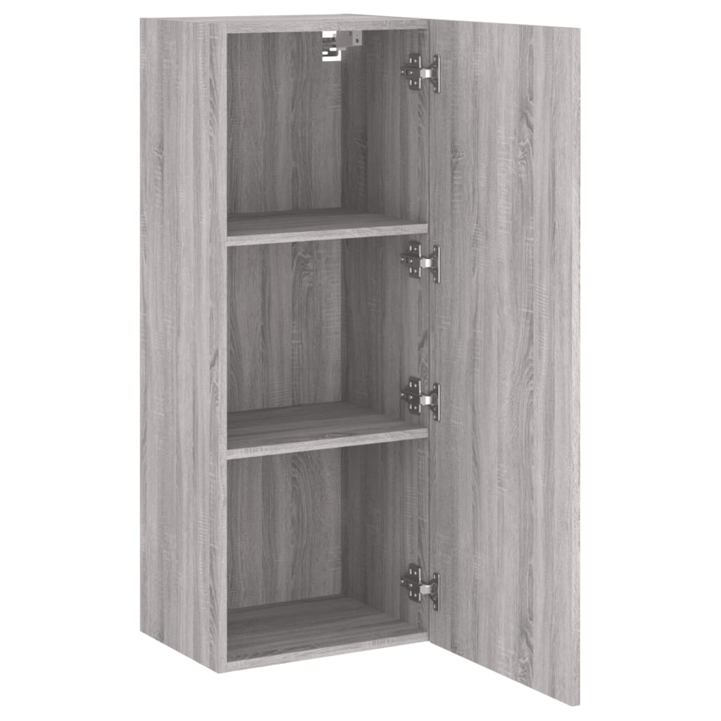 væghængt tv-bord 40,5x30x102 cm konstrueret træ grå sonoma-eg