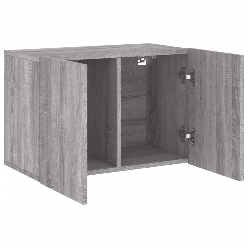 væghængt tv-bord 60x30x41 cm grå sonoma-eg