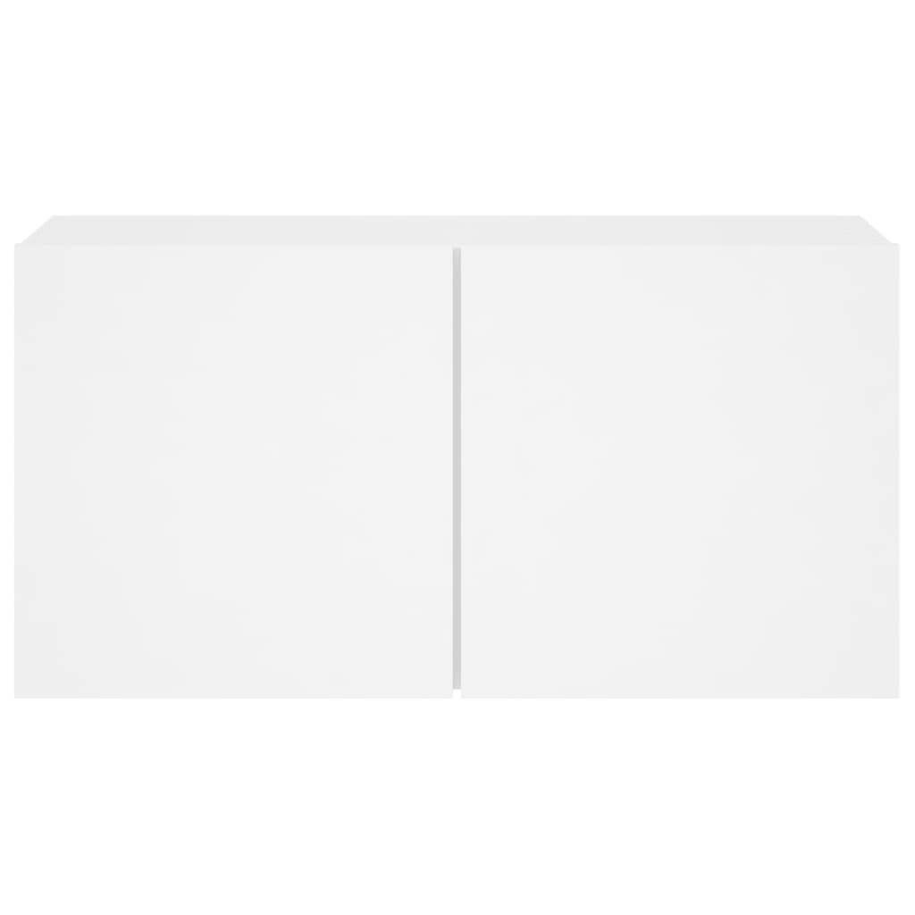 væghængt tv-bord 80x30x41 cm hvid