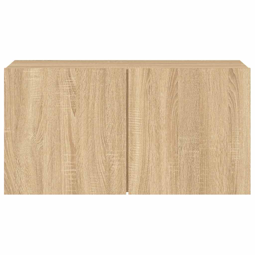 væghængt tv-bord 80x30x41 cm sonoma-eg