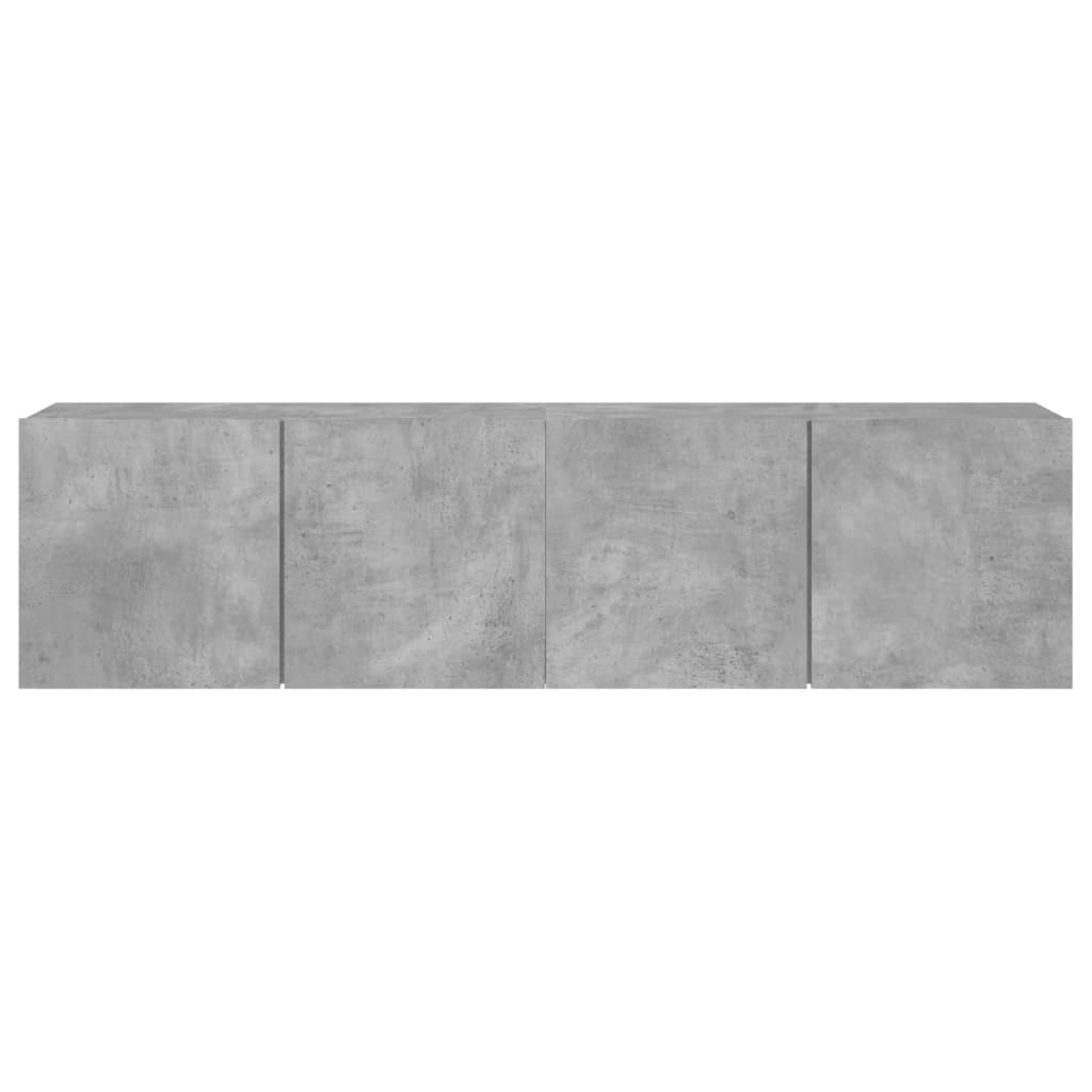 væghængte tv-borde 2 stk. 80x30x41 cm betongrå
