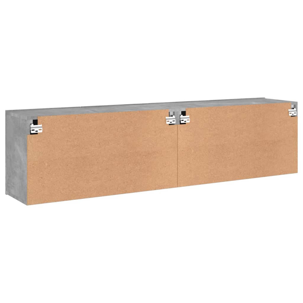 væghængte tv-borde 2 stk. 80x30x41 cm betongrå