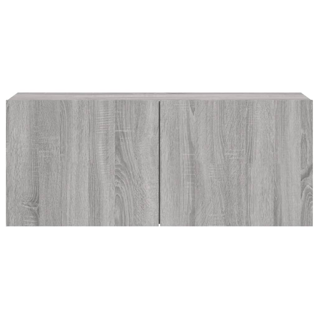 væghængt tv-bord 100x30x41 cm grå sonoma-eg