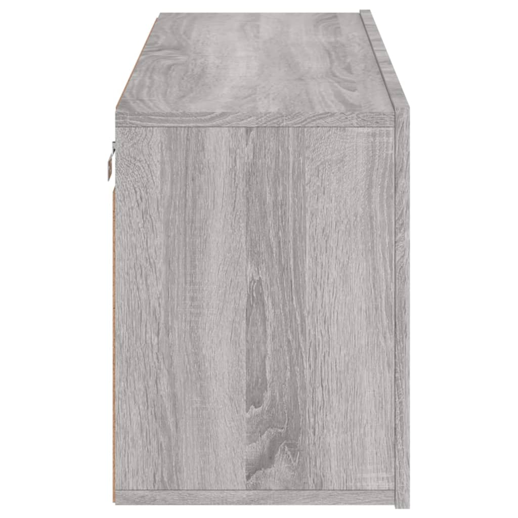 væghængt tv-bord 100x30x41 cm grå sonoma-eg
