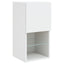 tv-borde med LED-lys 2 stk. 30,5x30x60 cm hvid