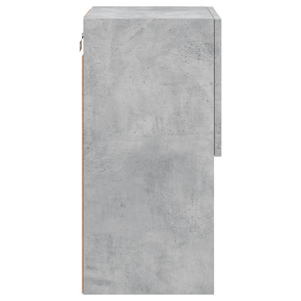 tv-borde med LED-lys 2 stk. 30,5x30x60 cm betongrå