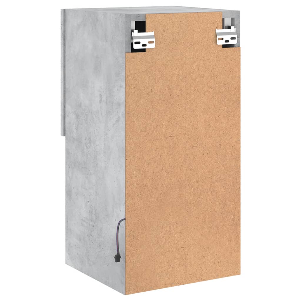 tv-borde med LED-lys 2 stk. 30,5x30x60 cm betongrå