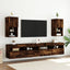 tv-borde med LED-lys 2 stk. 30,5x30x60 cm røget egetræsfarve
