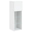 tv-bord med LED-lys 30,5x30x90 cm hvid