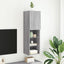 tv-bord med LED-lys 30,5x30x102 cm grå sonoma-eg