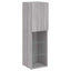 tv-borde 2 stk. med LED-lys 30,5x30x102 cm grå sonoma-eg