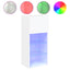 tv-bord med LED-lys 40,5x30x60 cm hvid