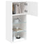 tv-bord med LED-lys 40,5x30x60 cm hvid