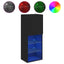 tv-bord med LED-lys 40,5x30x102 cm sort