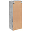 tv-bord med LED-lys 40,5x30x102 cm betongrå