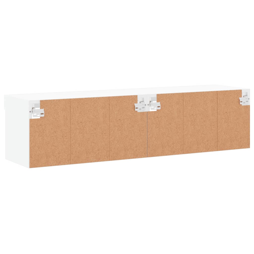 tv-borde med LED-lys 2 stk. 60x30x30 cm hvid