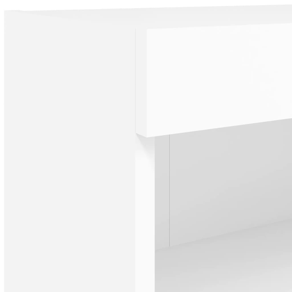 tv-borde med LED-lys 2 stk. 60x30x30 cm hvid