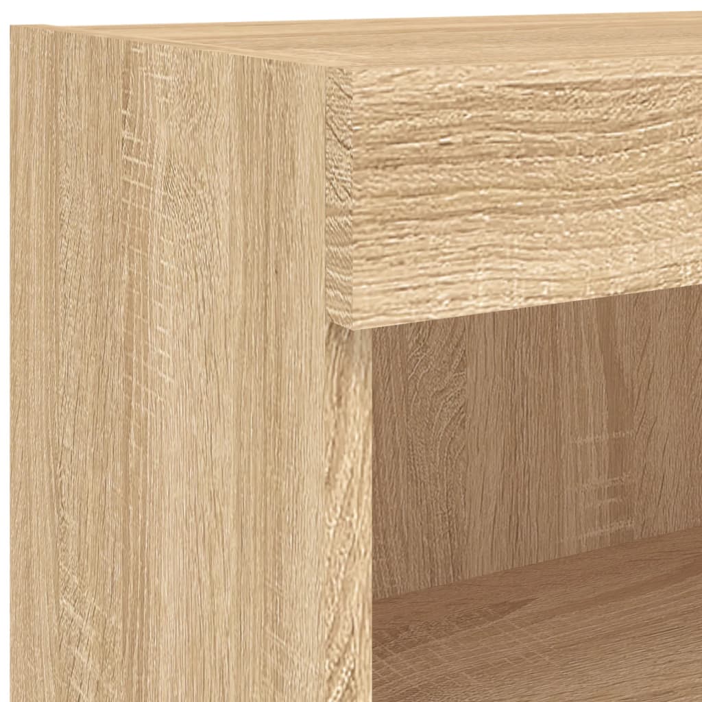 tv-bord 60x30x30 cm med LED-lys sonoma-eg