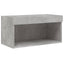 tv-bord med LED-lys 60x30x30 cm betongrå