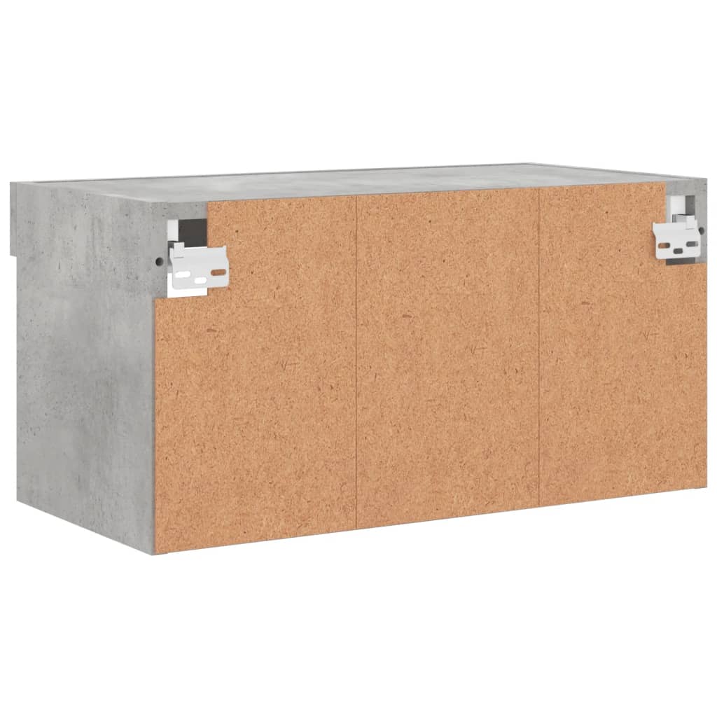 tv-bord med LED-lys 60x30x30 cm betongrå