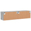 tv-borde med LED-lys 2 stk. 60x30x30 cm betongrå