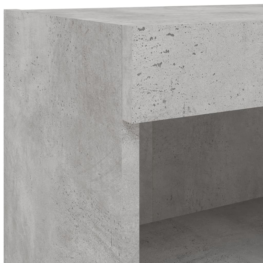 tv-borde med LED-lys 2 stk. 60x30x30 cm betongrå