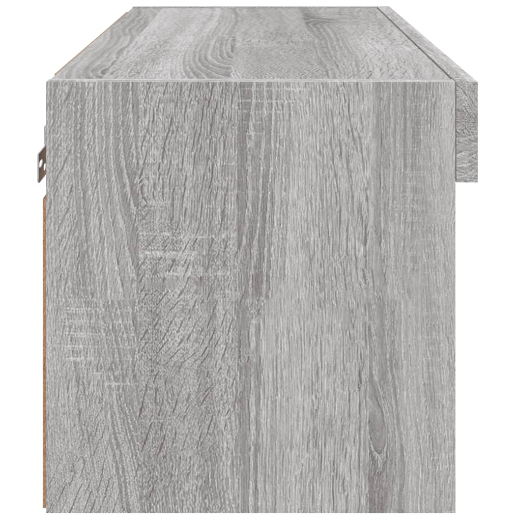 tv-bord 60x30x30 cm med LED-lys grå sonoma-eg