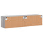 tv-borde 2 stk. 60x30x30 cm med LED-lys grå sonoma-eg